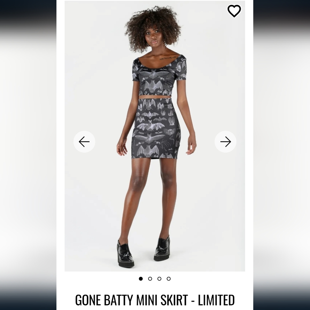 Blackmilk Gone Batty Mini Skirt Limited pencil skirt size M